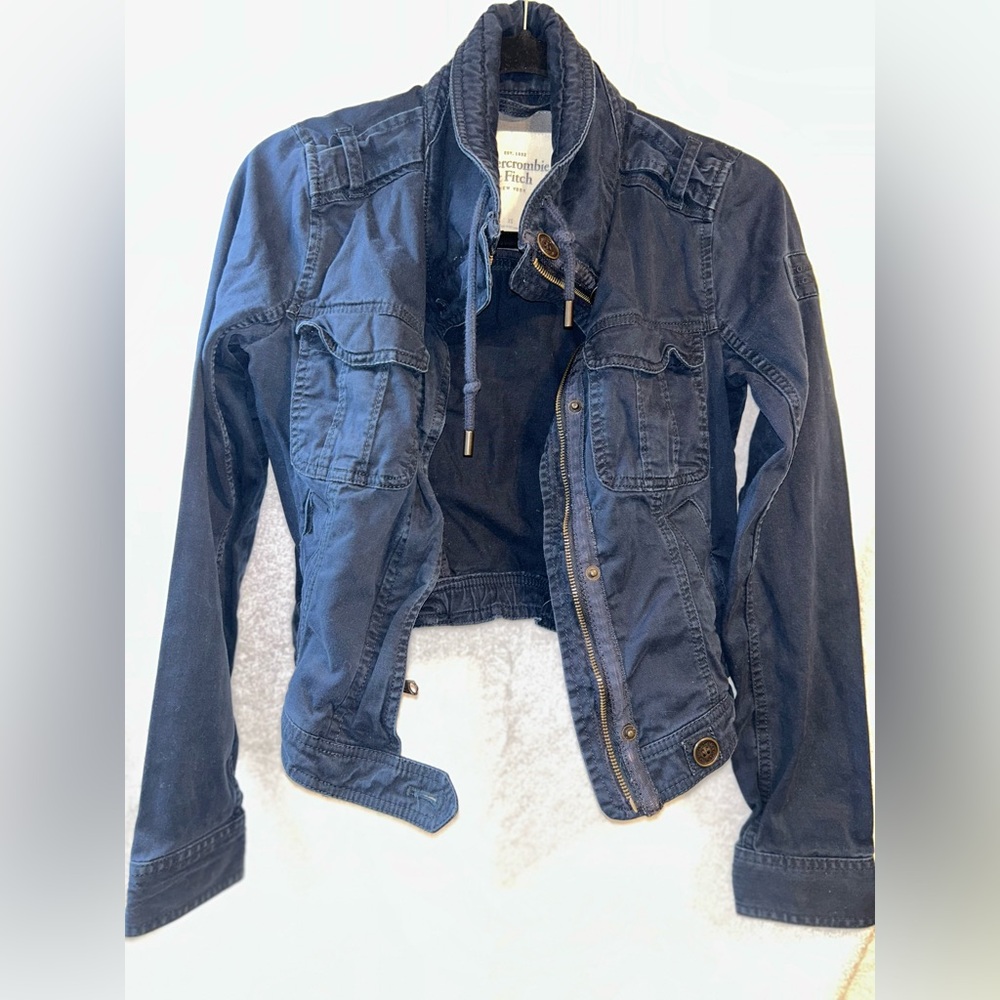 Abercrombie & Fitch Navy Military Style Jacket